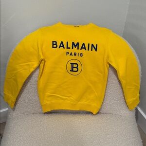 Balmain Bright Yellow Crewneck Sweater